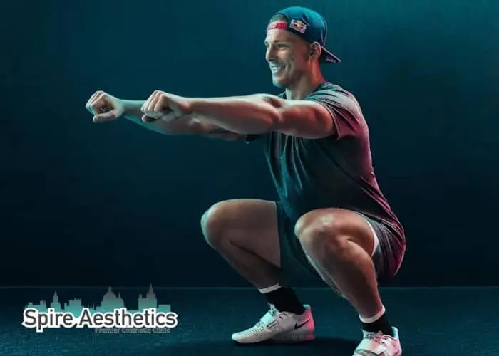 Image of man build leg muscle St Helens through exercise