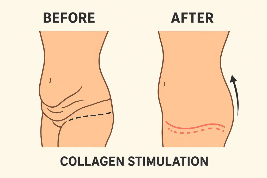 Before and after results for sagging skin after weight loss injections St Helens